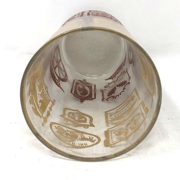 Peanut Butter Glass w/Colonial Inn Signs Vintage 50's Collectible - Picture 4 of 11